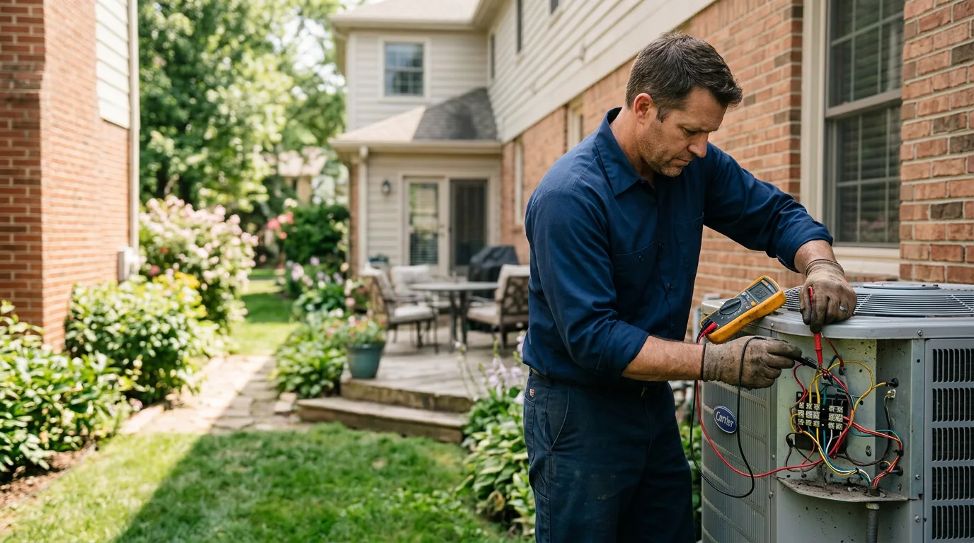 HVAC technician working near Hobson, TX